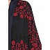 Front open embroidered Dubai abaya- Black